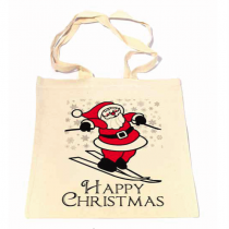 Xmas Shopper Skiing Santa